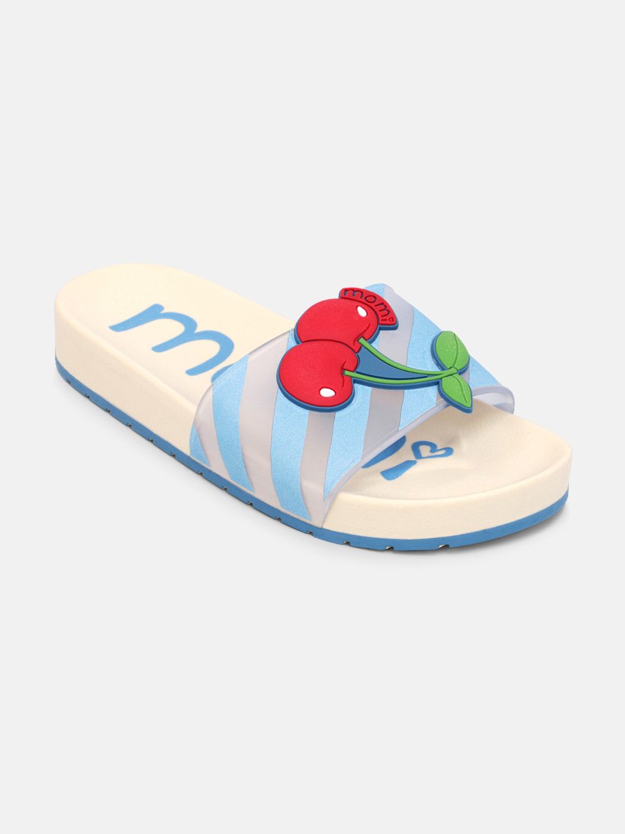 Girl's Slide Flip Flop with Cherry Patch