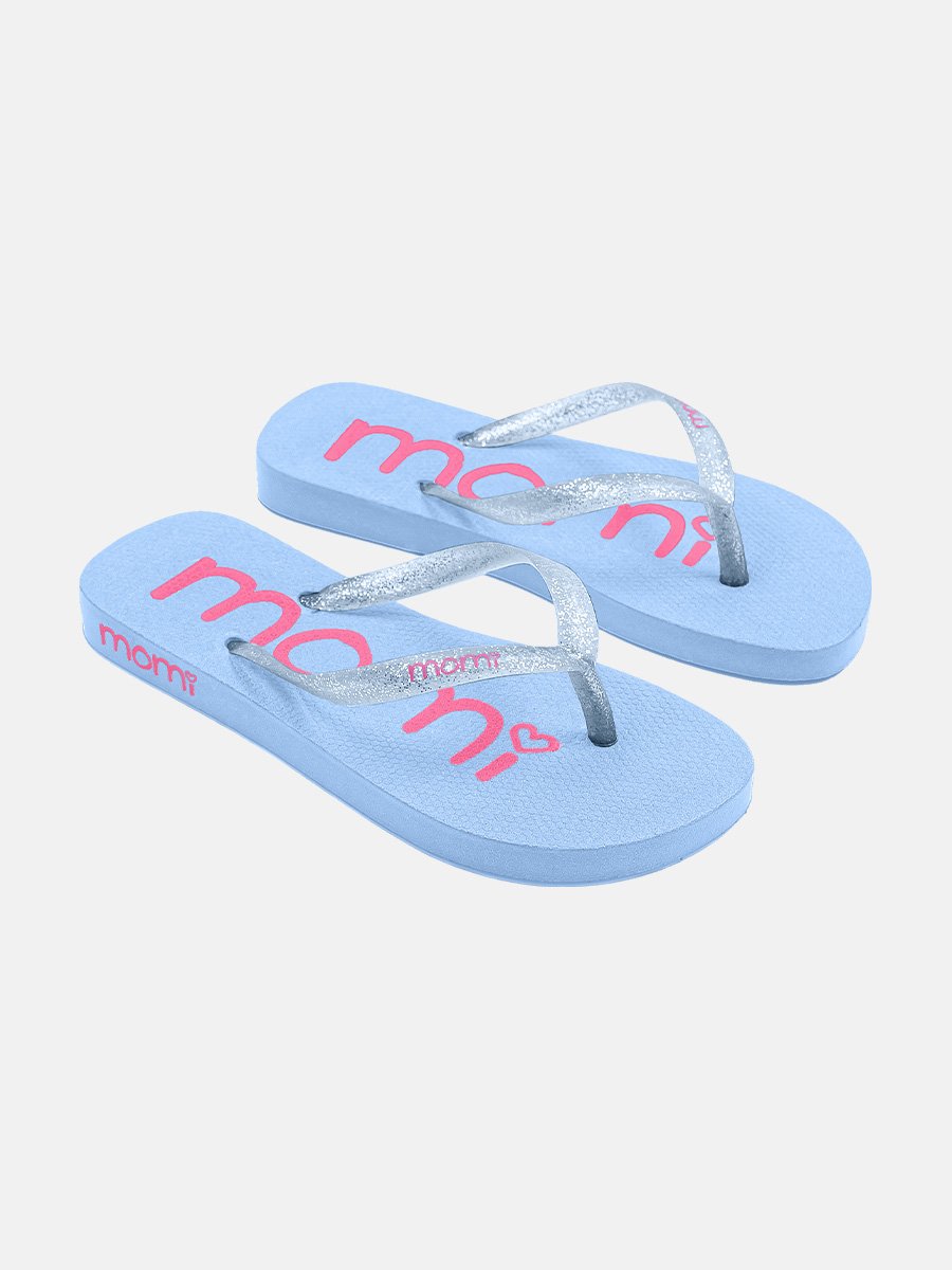 Momi Girls' Flip-Flops – Blue Flip-Flops