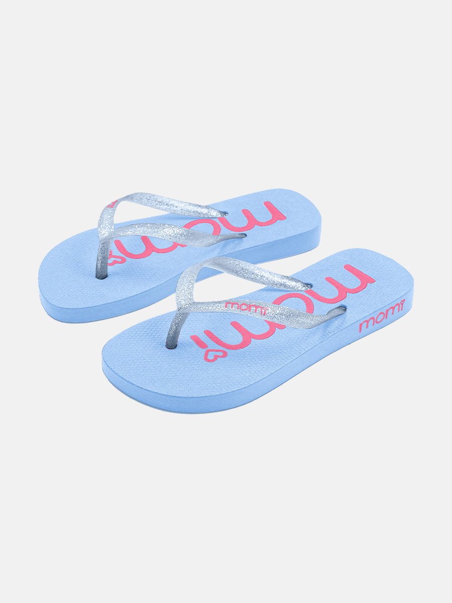 Momi Girls' Flip-Flops – Blue Flip-Flops