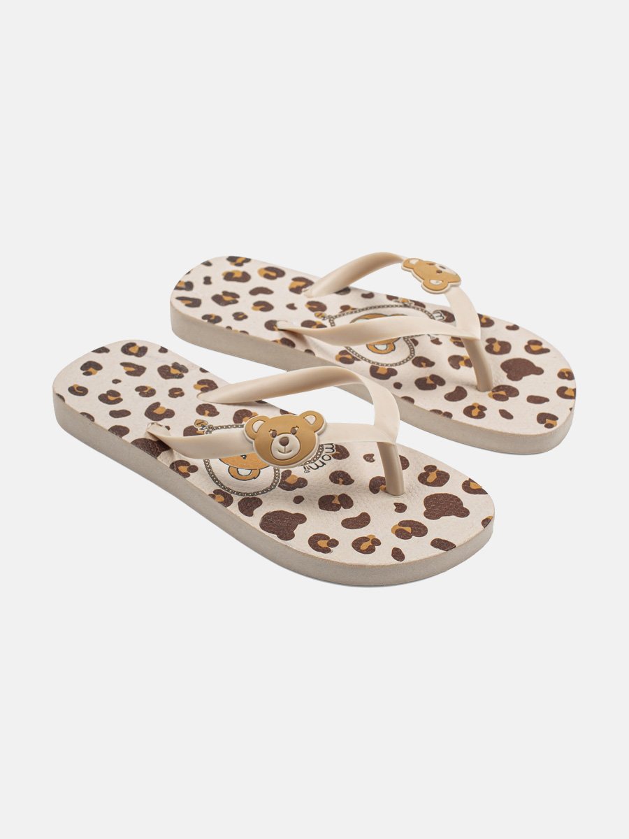 Momi Girls' Flip-Flops – Animal Print Flip-Flops