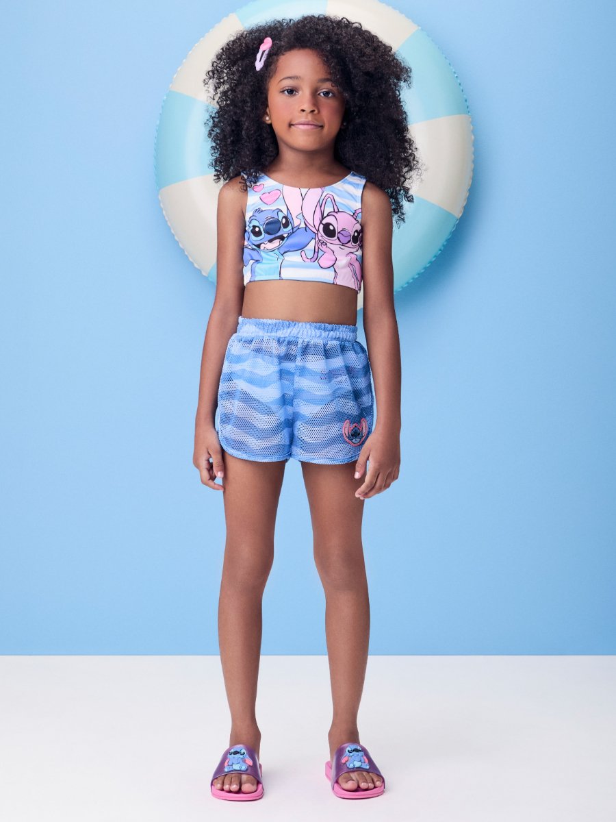 Blue Shorts in Striped Fabric from Stitch