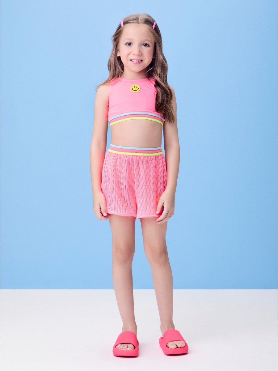 Short Beach Outfit with Smile Patch