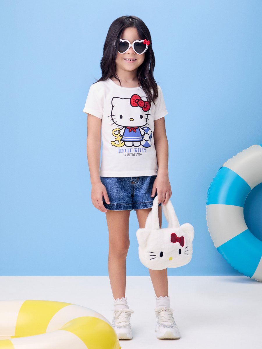 Hello Kitty Navy Blouse with Rhinestones