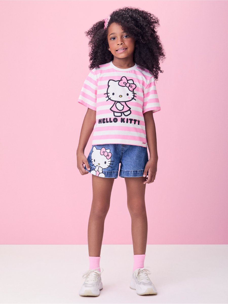 Hello Kitty Pink Striped Blouse