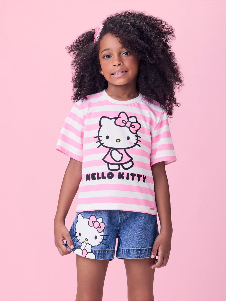 Hello Kitty Pink Striped Blouse