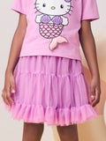 Tulle Skirt with Rock Rose Ruffle