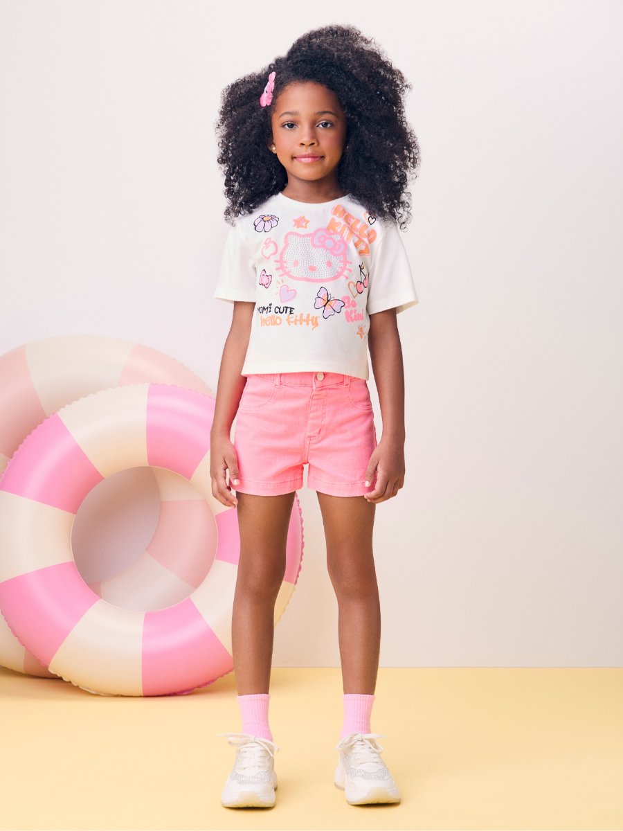 Pink Twill Shorts
