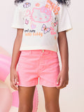 Pink Twill Shorts