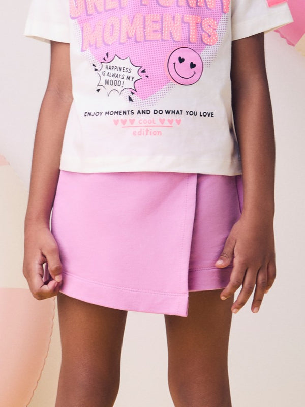Short Sweatshirt Skirt with Pendant