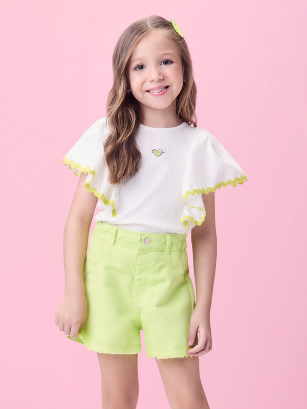 Ribbed Off Blouse with Sianinha