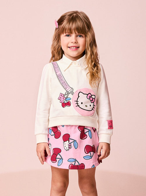 Children's Set, Girl's Sweatshirt with Hello Kitty Bag