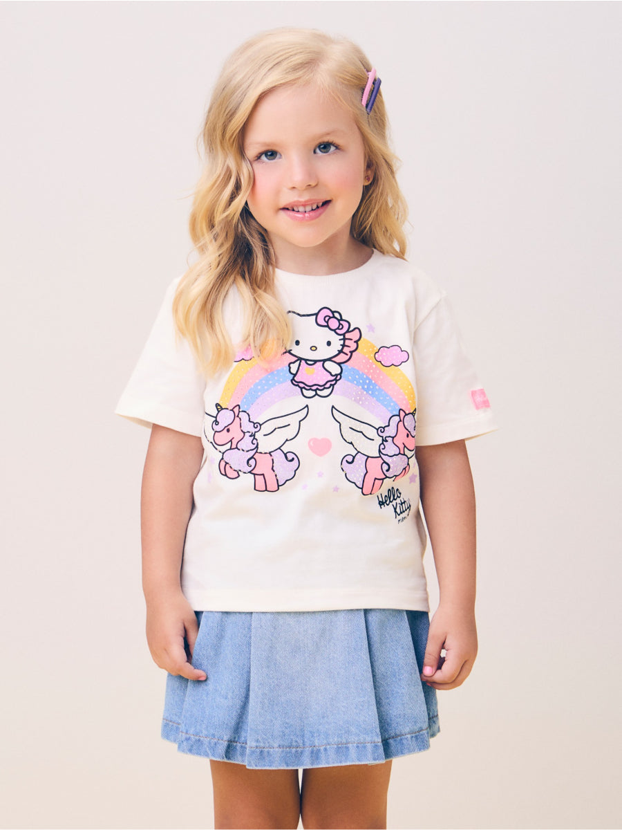 Hello Kitty Off Blouse with Rainbow