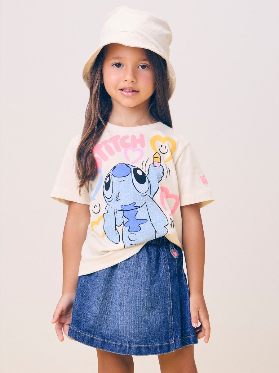 Stitch Blouse with Rhinestones