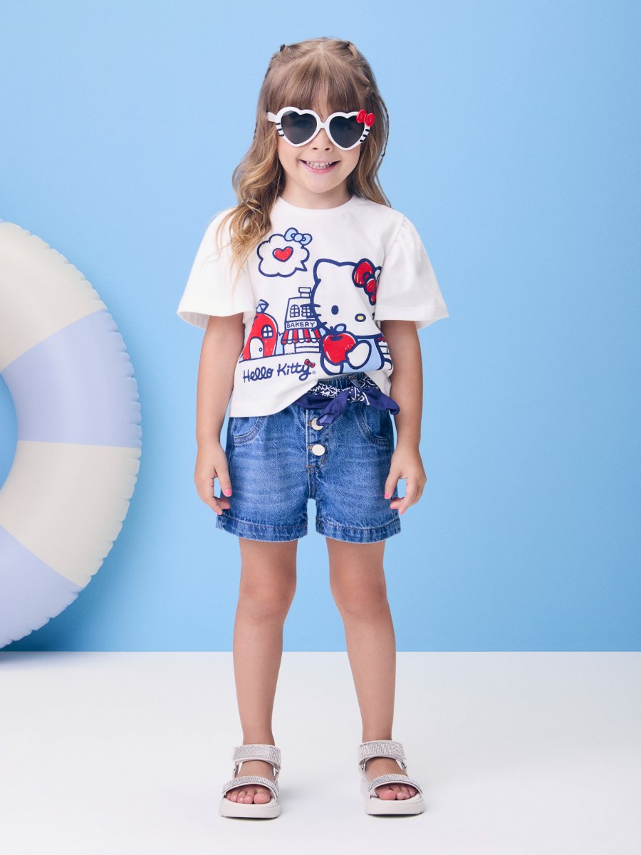 Jeans Shorts with Buttons