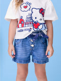 Jeans Shorts with Buttons