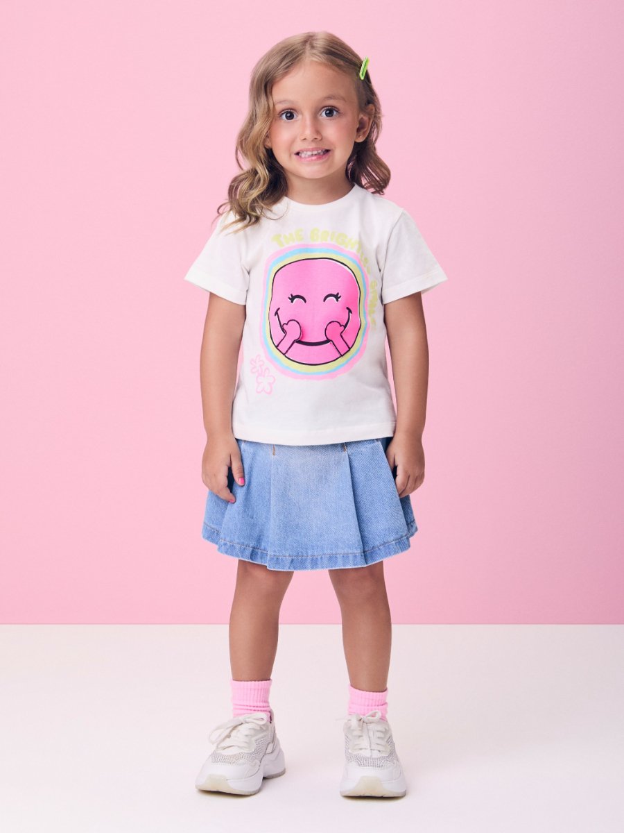 Smile Patch Blouse with Scrooges