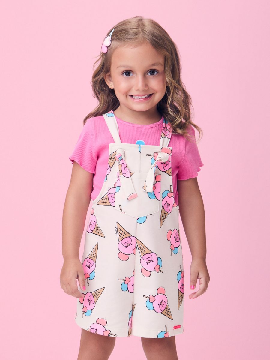 Beige Ice Cream Bear Bib