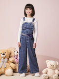 Girls Denim Overalls with Bow