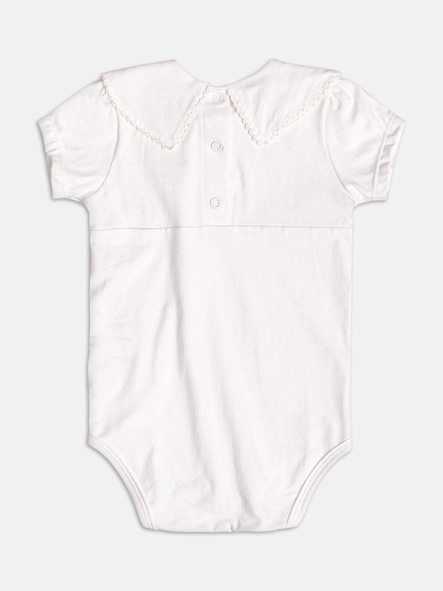 Bodysuit with Bear Patch on the Collar