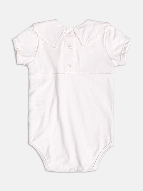 Bodysuit with Bear Patch on the Collar