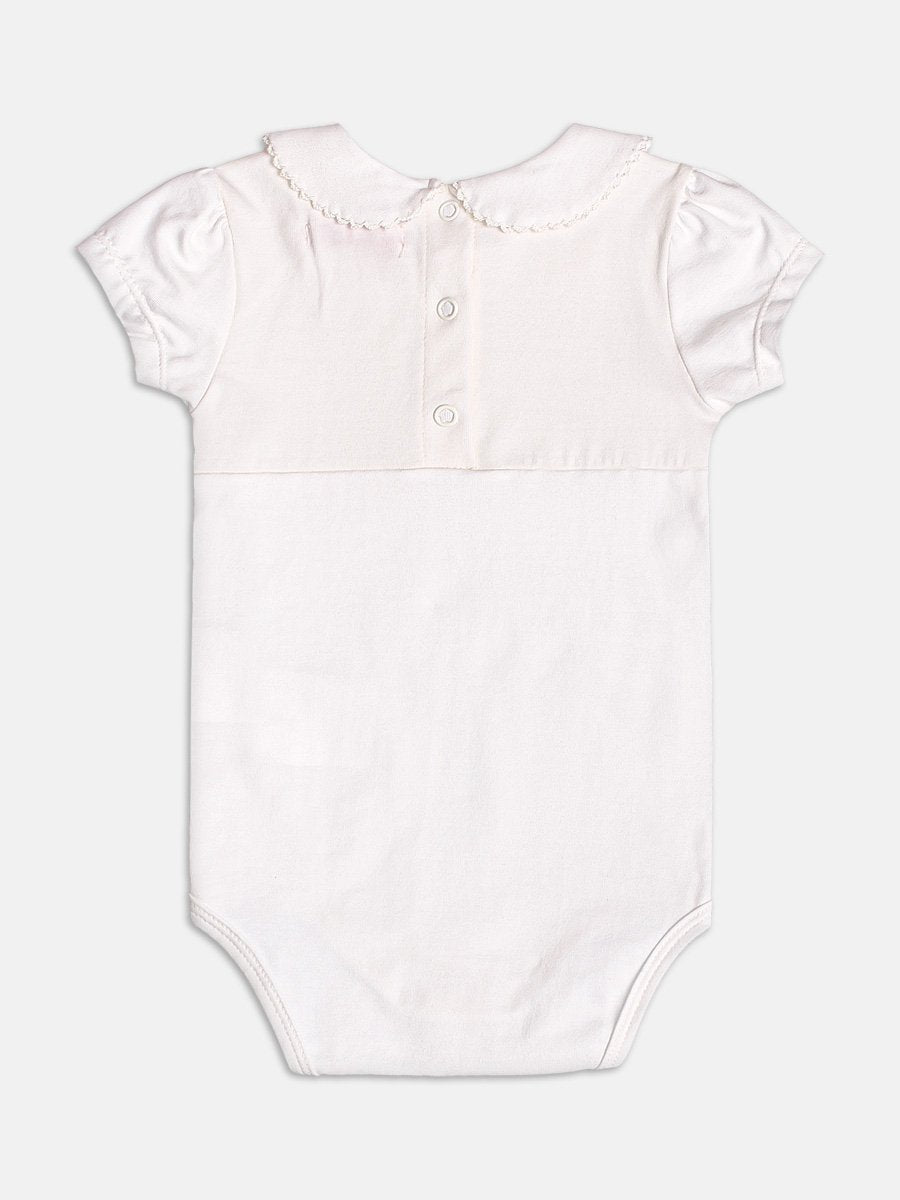 Off White Bodysuit with Doll Collar
