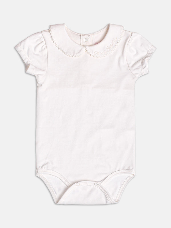 Off White Bodysuit with Doll Collar