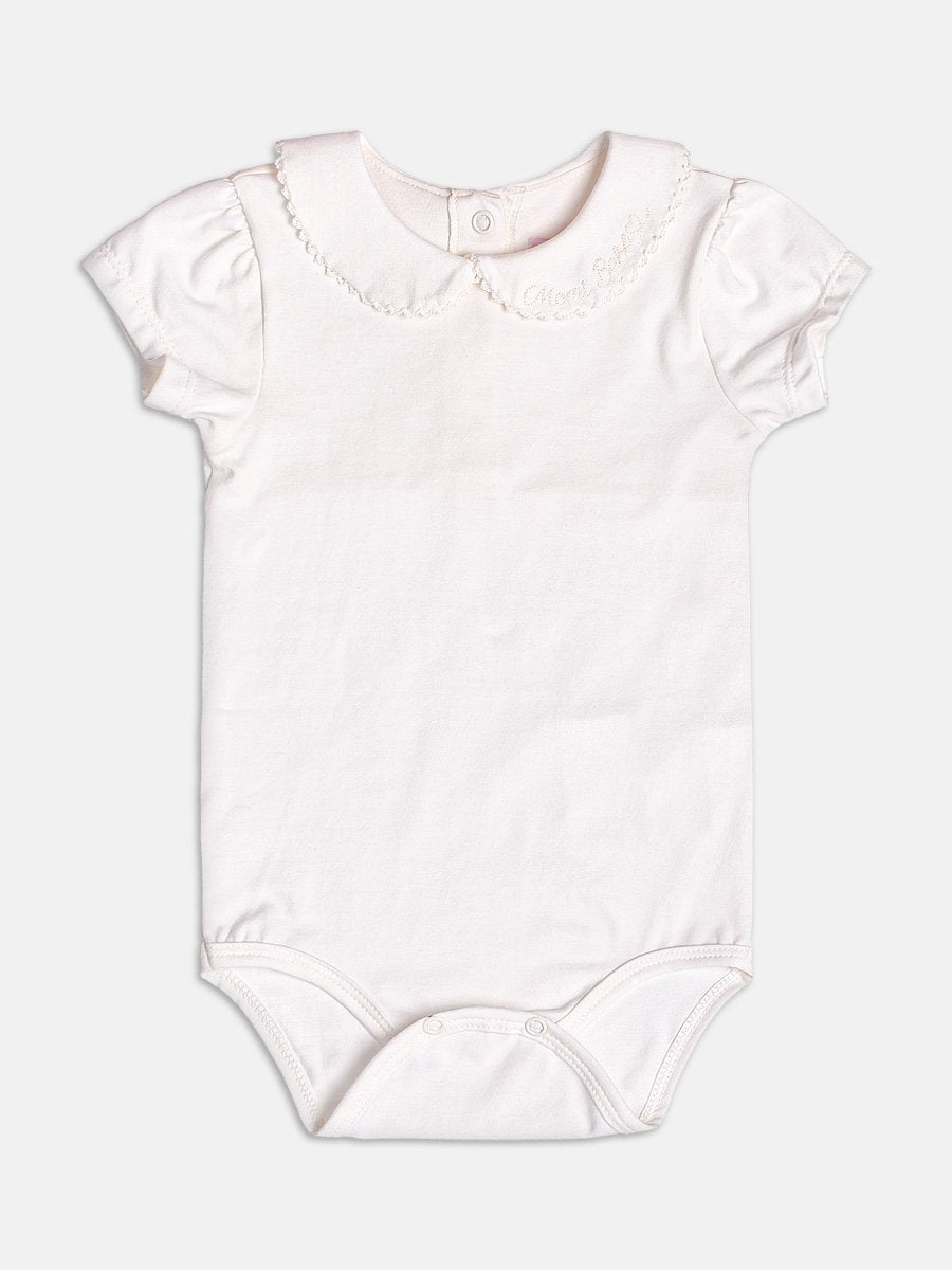 Off White Bodysuit with Doll Collar