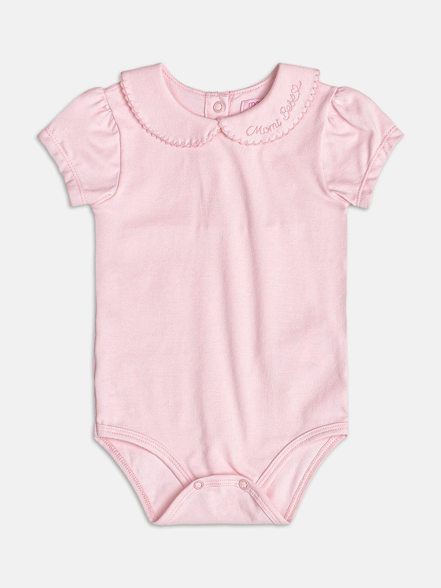 Pink Bodysuit with Doll Collar