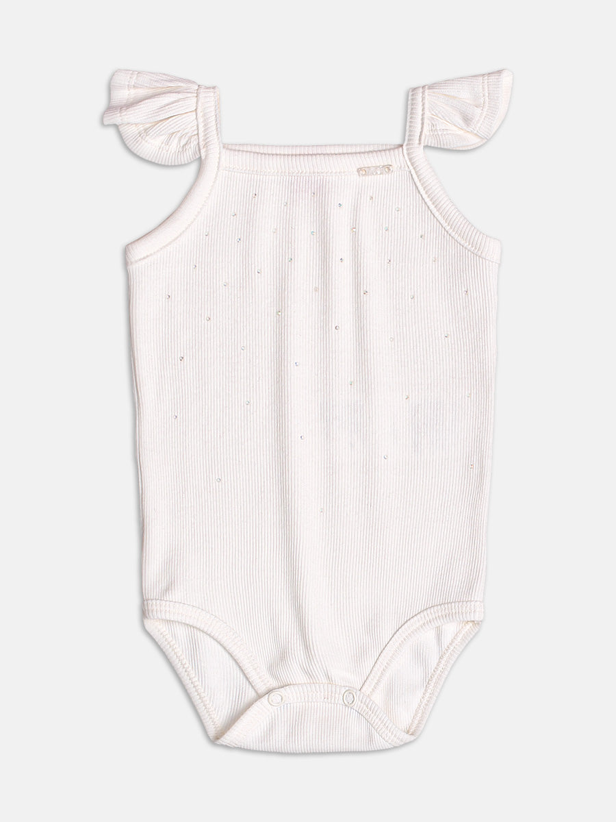 Off White Ribbed Bodysuit
