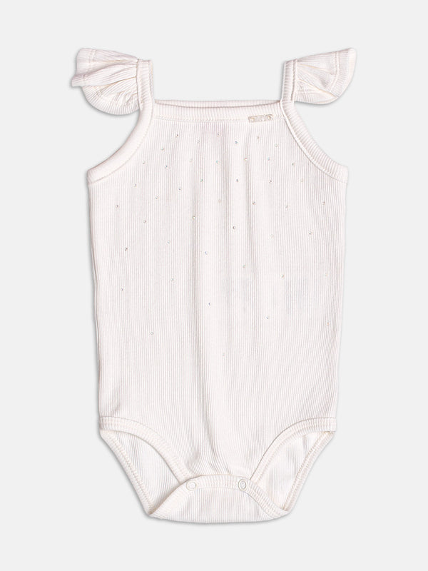 Off White Ribbed Bodysuit