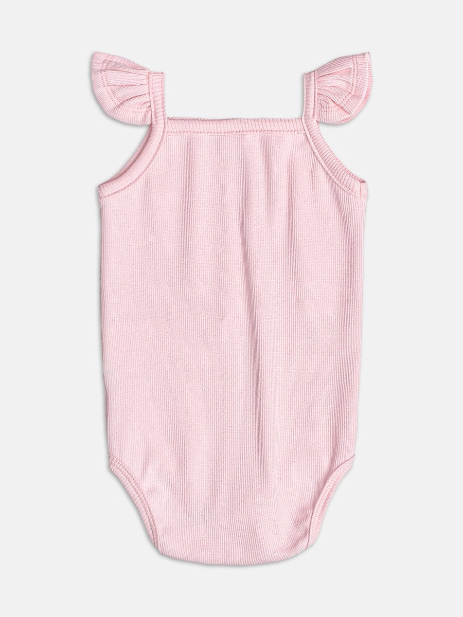 Pink Ribbed Bodysuit