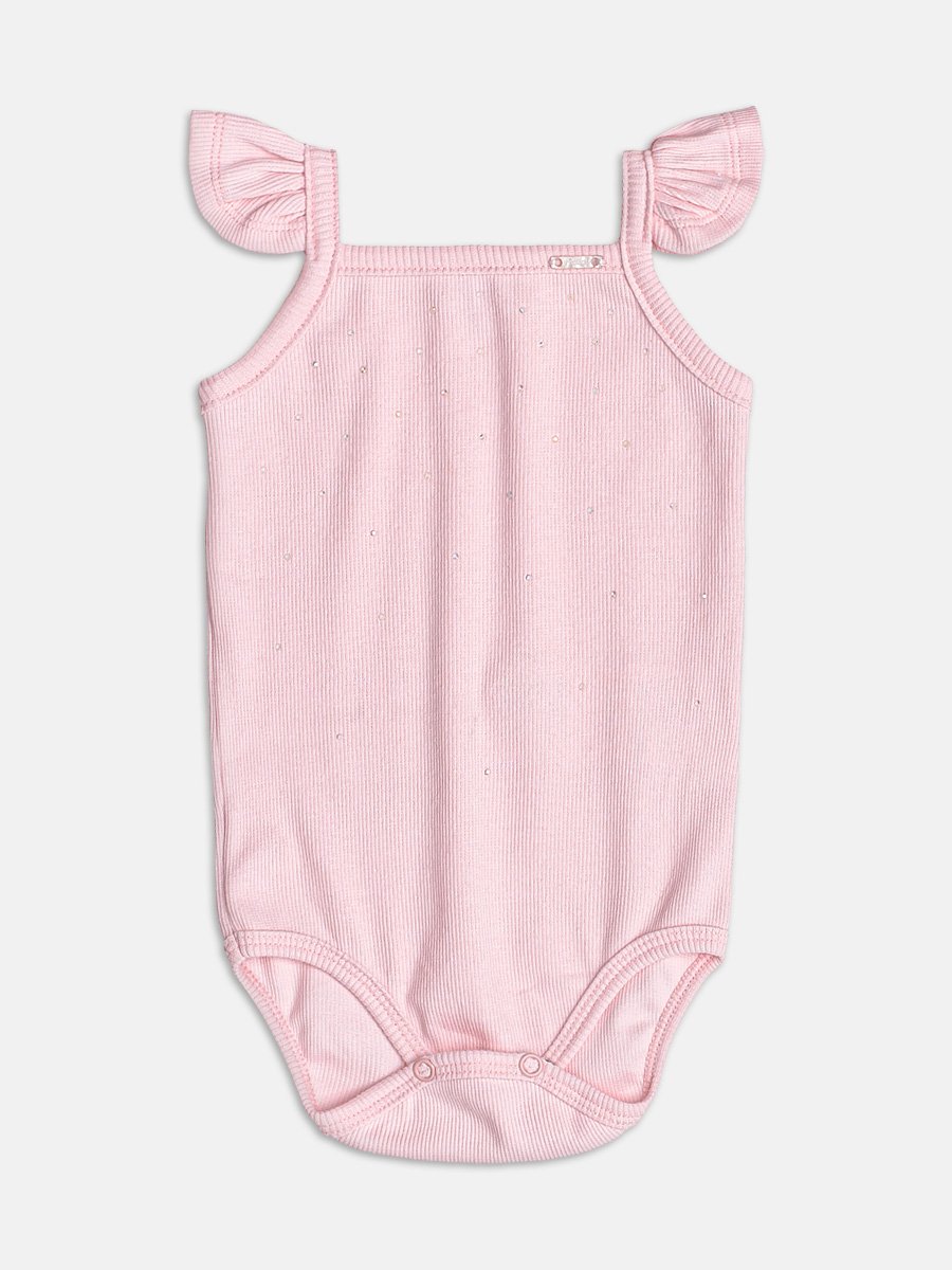 Pink Ribbed Bodysuit