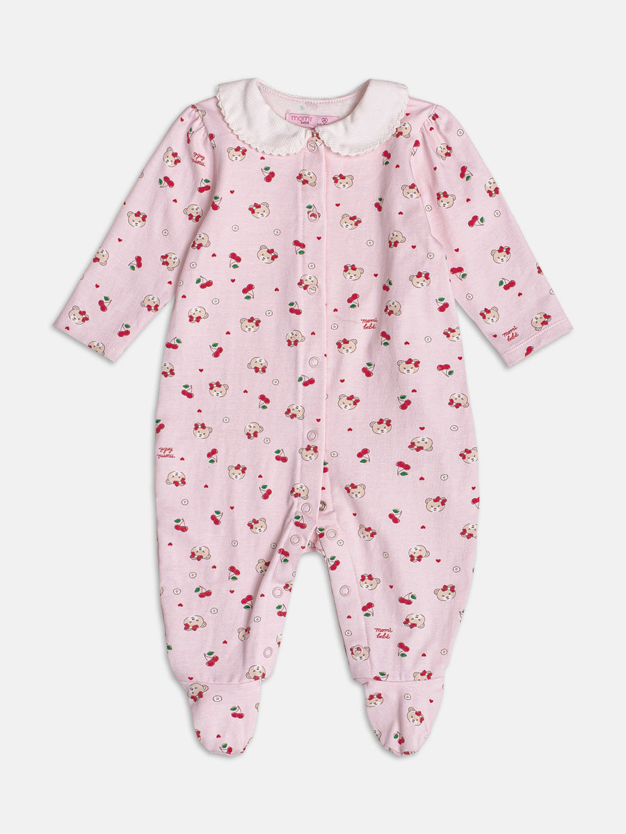 Pink Jumpsuit with Doll Collar