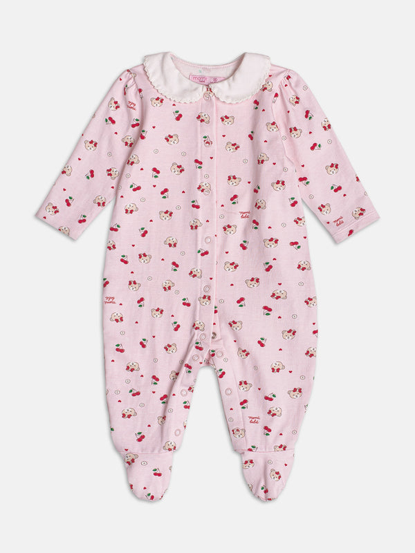 Pink Jumpsuit with Doll Collar