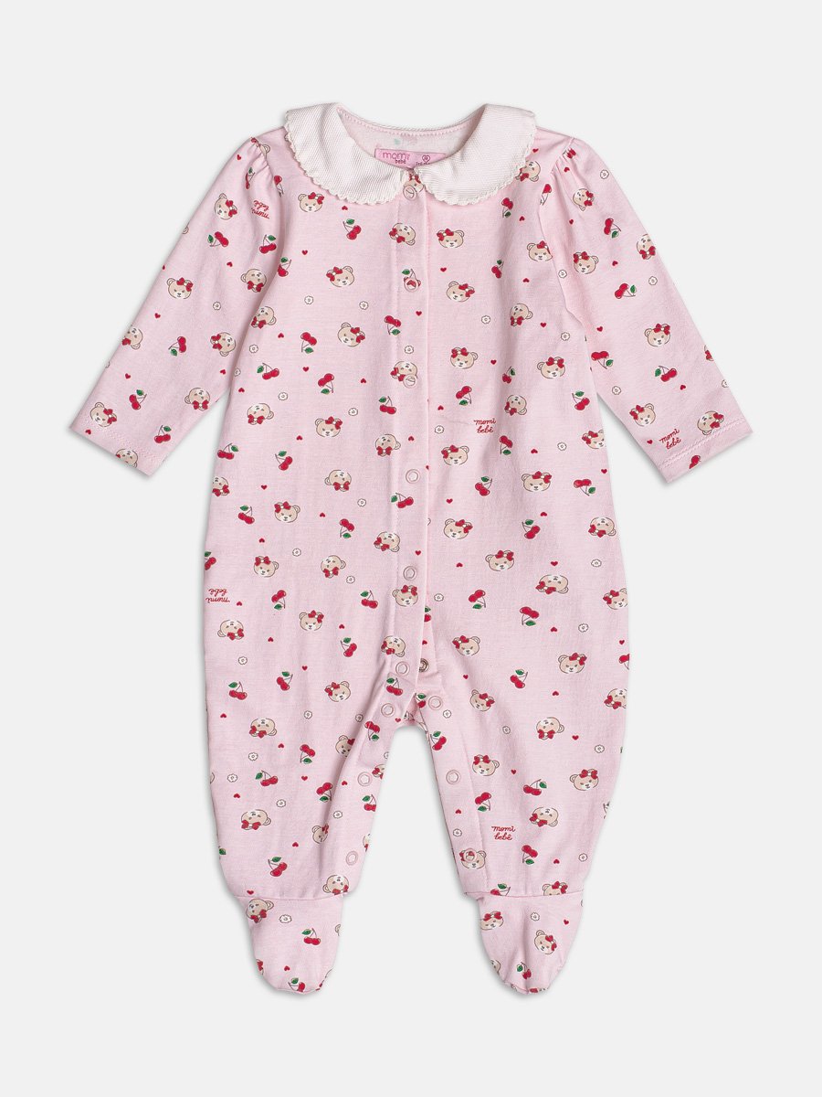 Pink Jumpsuit with Doll Collar