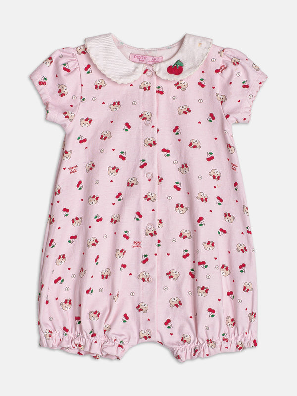 Baby Cherry Jumpsuit with Doll Collar