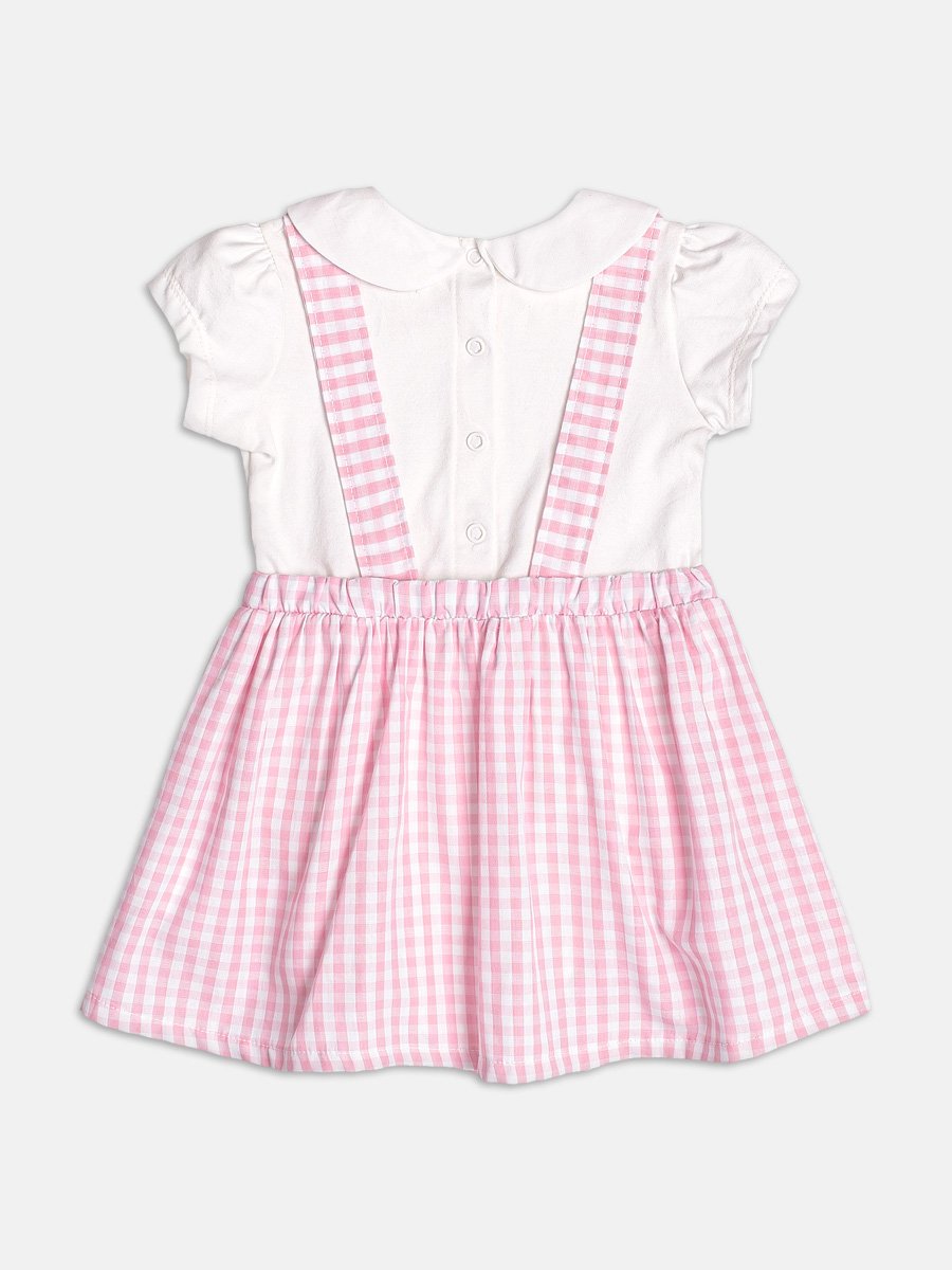 Body Dress with Vichy Checkered Fabric