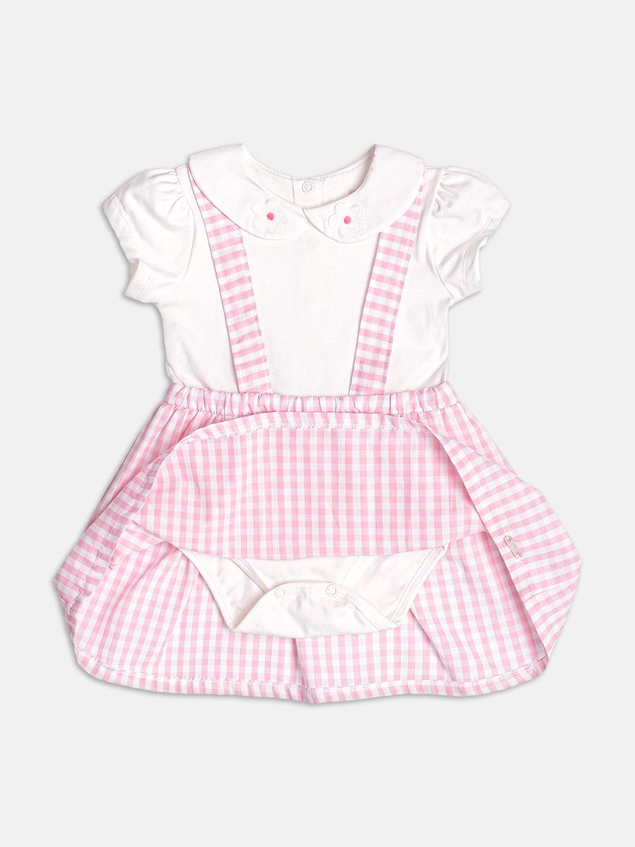 Body Dress with Vichy Checkered Fabric