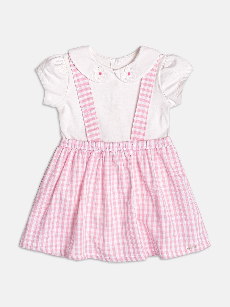 Body Dress with Vichy Checkered Fabric