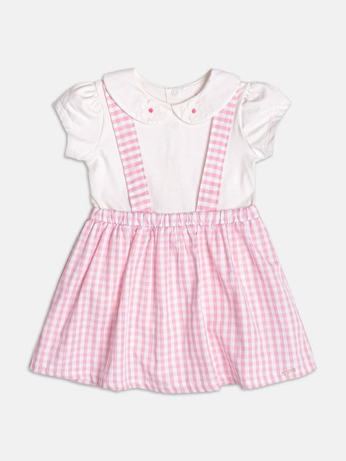 Body Dress with Vichy Checkered Fabric