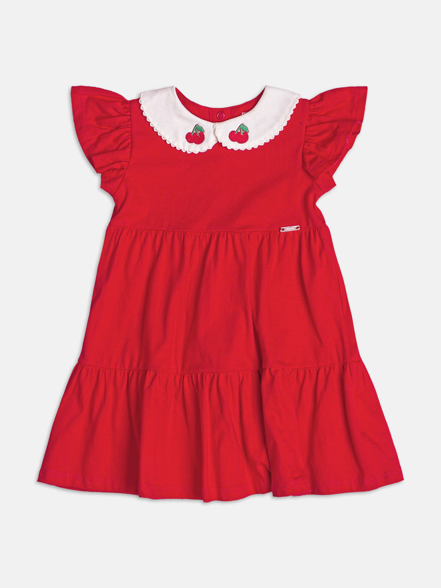 Red Dress with Cherry Patch