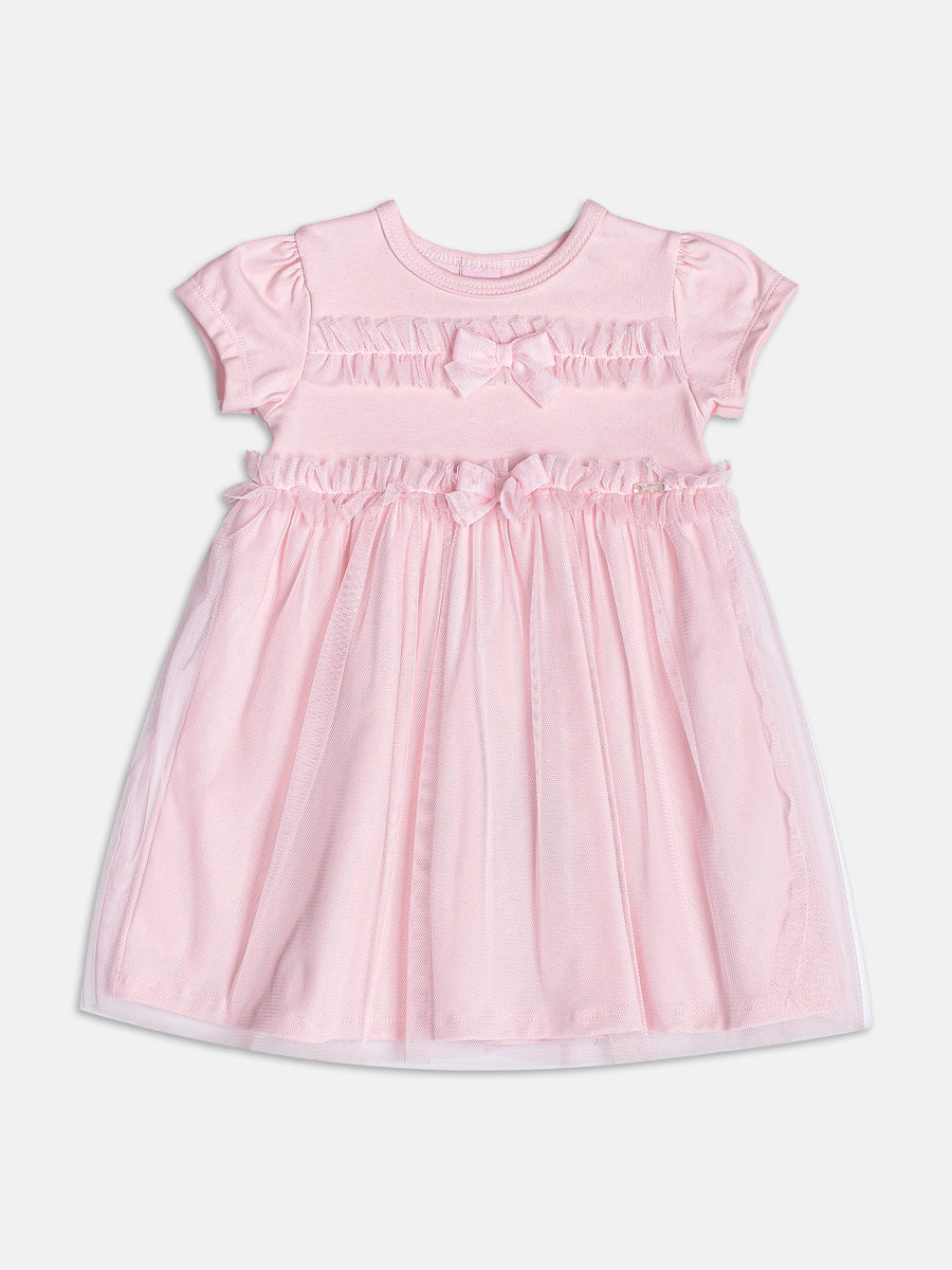 Pink Tulle Dress with Bows