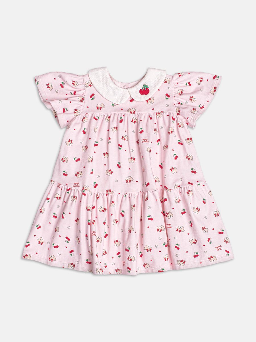 Baby Cherry Dress with Doll Collar