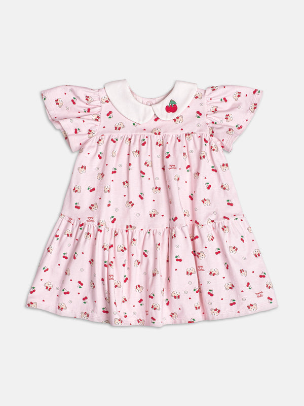 Baby Cherry Dress with Doll Collar