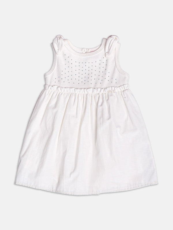 Off White Dress with Rhinestones