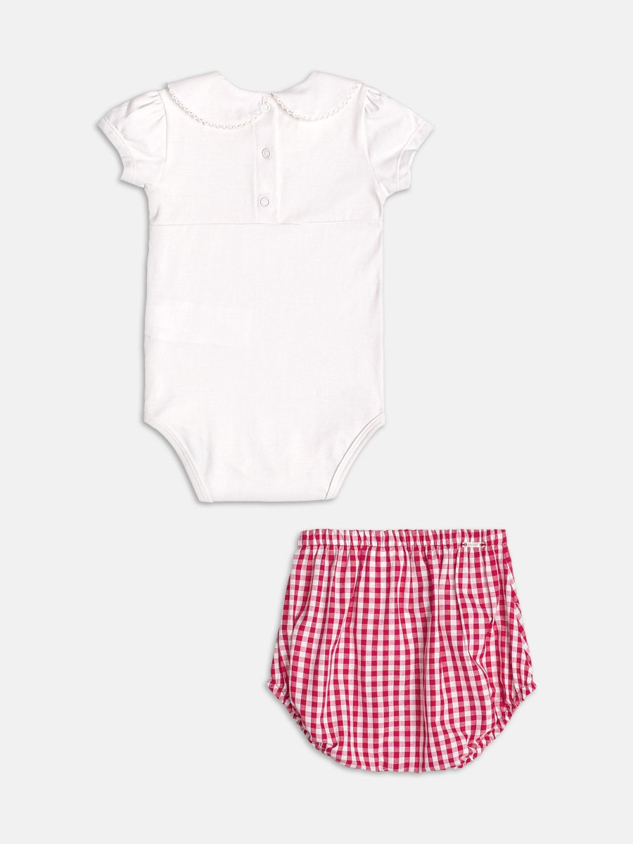 Off White Teddy Bear Set with Collar