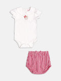 Off White Teddy Bear Set with Collar
