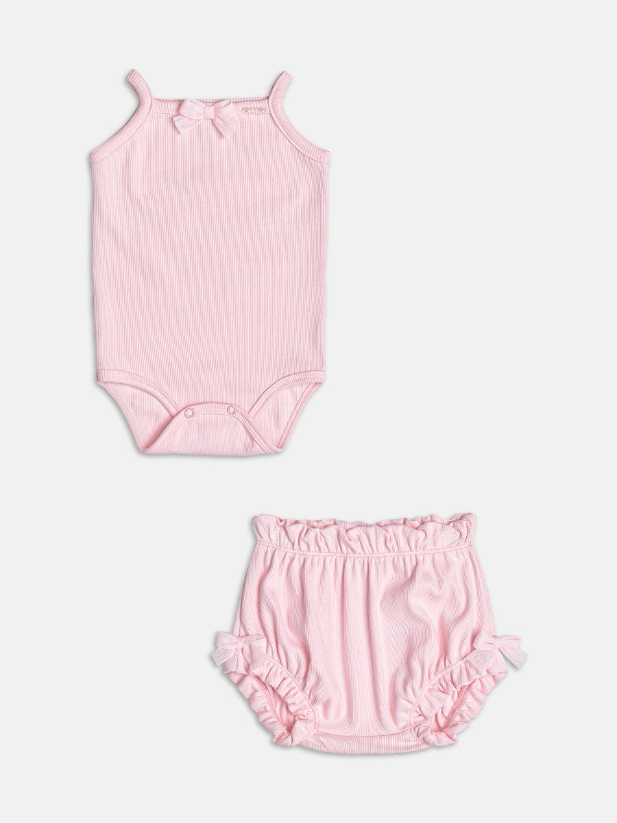 Pink Set with Tulle Bow
