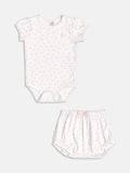 Off White Heart Print Set