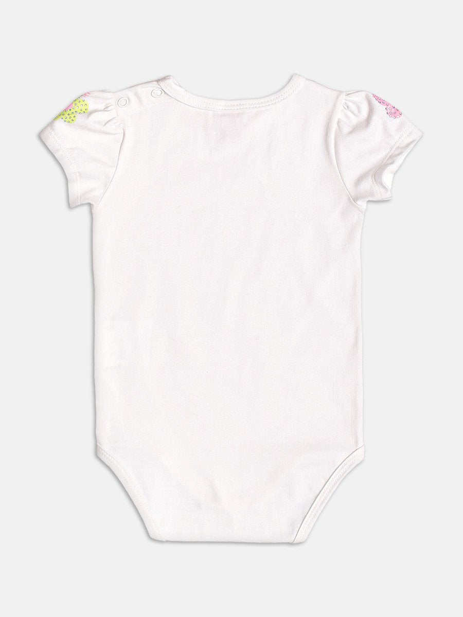 Body Off with Rhinestone Flower on the Sleeves